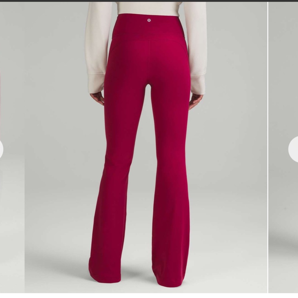 lululemon athletica women’s  groove Nulu Bright Pink Flared Leggings